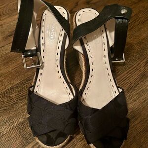 Coach wedge sandals. Size 8.